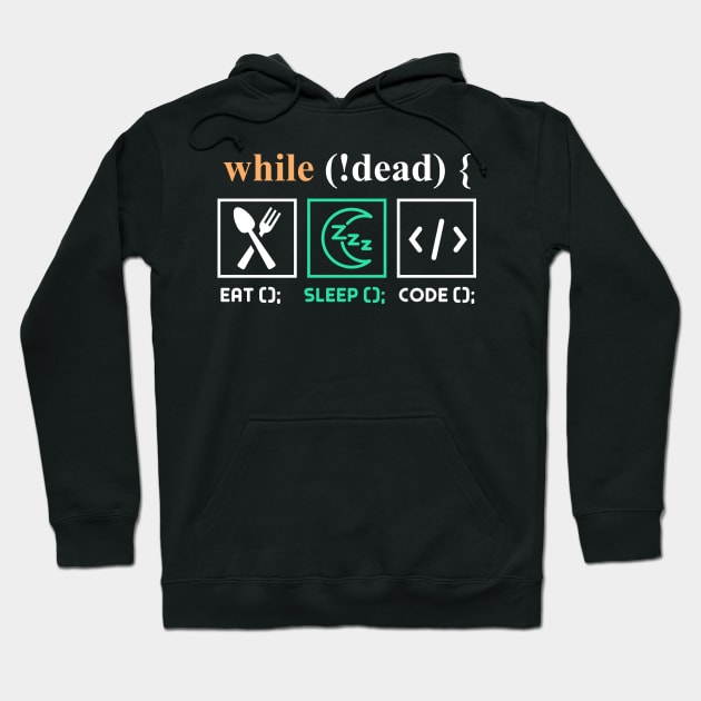 During (! dead) Eat Sleep Code Hoodie by Mesyo